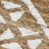 Alfombra de yute tejida a mano con estampado blanco 150