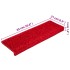 Alfombras de peldaños de escalera 15 uds rojo 65x21x4