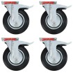Ruedas giratorias con frenos dobles 4 unidades 200 mm