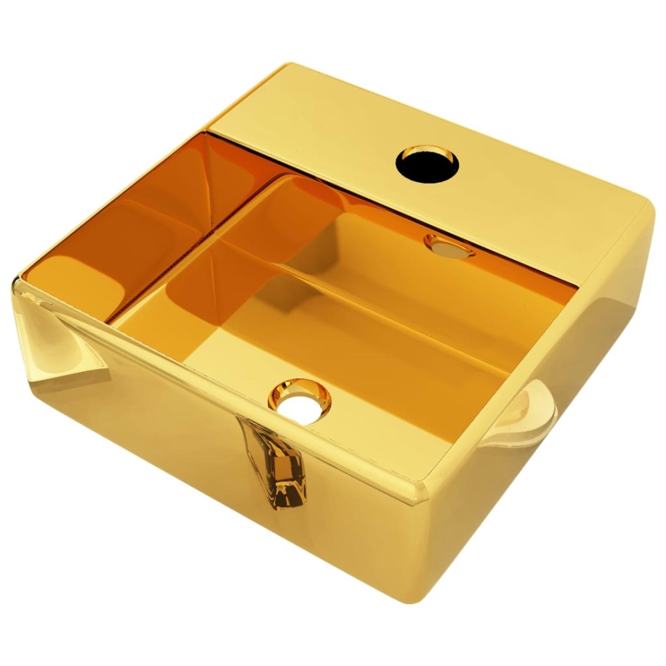 Lavabo con orificio para grifo 38x30x11,5 cm cerámica