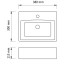 Lavabo con orificio para grifo 38x30x11,5 cm cerámica