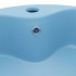 Lavabo lujo con rebosadero cerámica azul claro mate 36x13