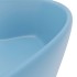 Lavabo lujo con rebosadero cerámica azul claro mate 36x13