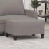 Reposapiés de tela gris taupe 70x55x41