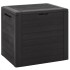 Caja de almacenaje de jardín polipropileno marrón 58,5x46x55