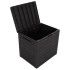 Caja de almacenaje de jardín polipropileno marrón 58,5x46x55