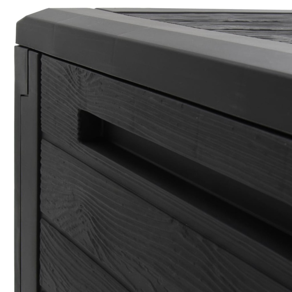 Caja de almacenaje de jardín polipropileno marrón 58,5x46x55