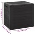 Caja de almacenaje de jardín polipropileno marrón 58,5x46x55