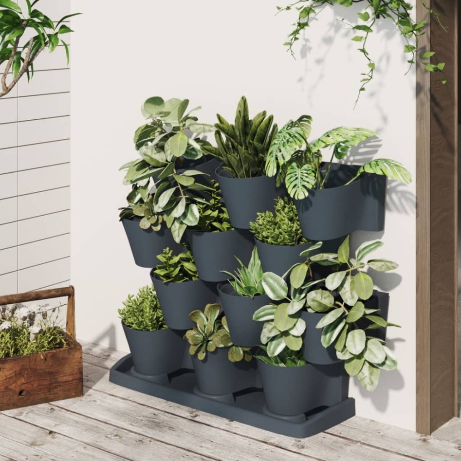 Set de plantas jardín vertical 12 uds polipropileno