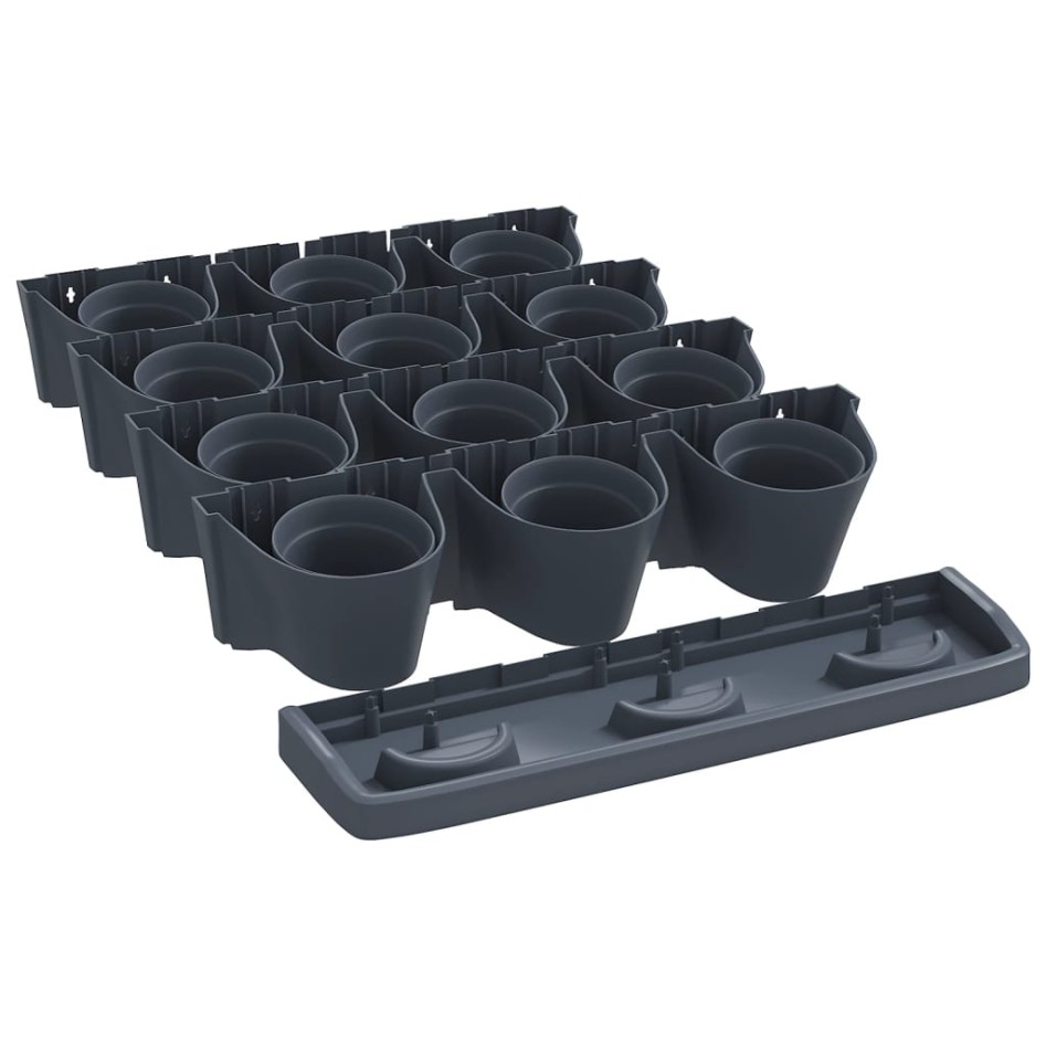 Set de plantas jardín vertical 12 uds polipropileno