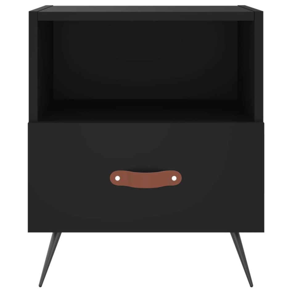 Mesitas de noche 2 uds madera ingeniería negro 40x35x47,5