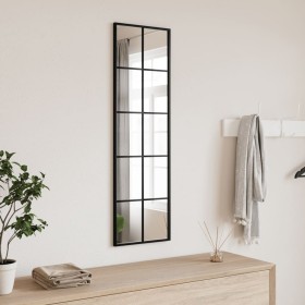 Espejo de pared rectangular de hierro negro 30x100