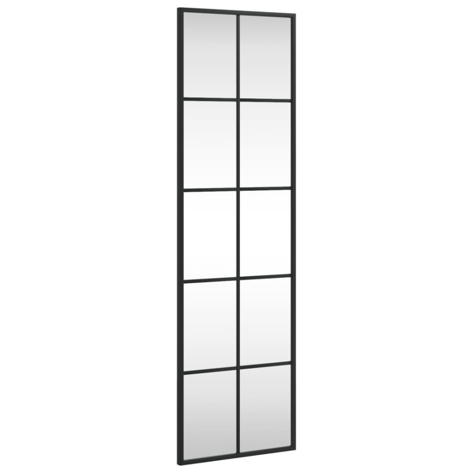 Espejo de pared rectangular de hierro negro 30x100