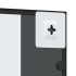 Espejo de pared rectangular de hierro negro 30x100