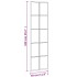Espejo de pared rectangular de hierro negro 30x100