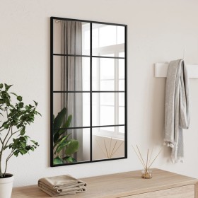 Espejo de pared rectangular de hierro negro 50x80