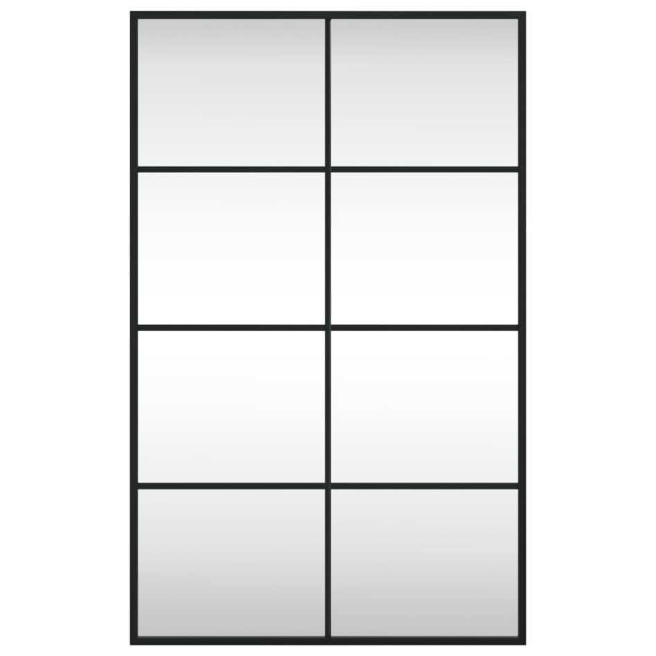 Espejo de pared rectangular de hierro negro 50x80
