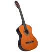 Guitarra clásica para principiantes madera tilo negro 4/4 39