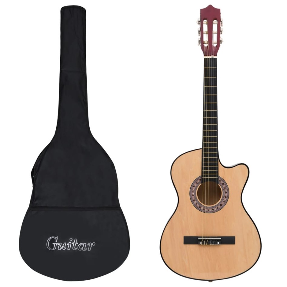 Set de guitarra acústica 12 piezas con cutaway 6 cuerdas