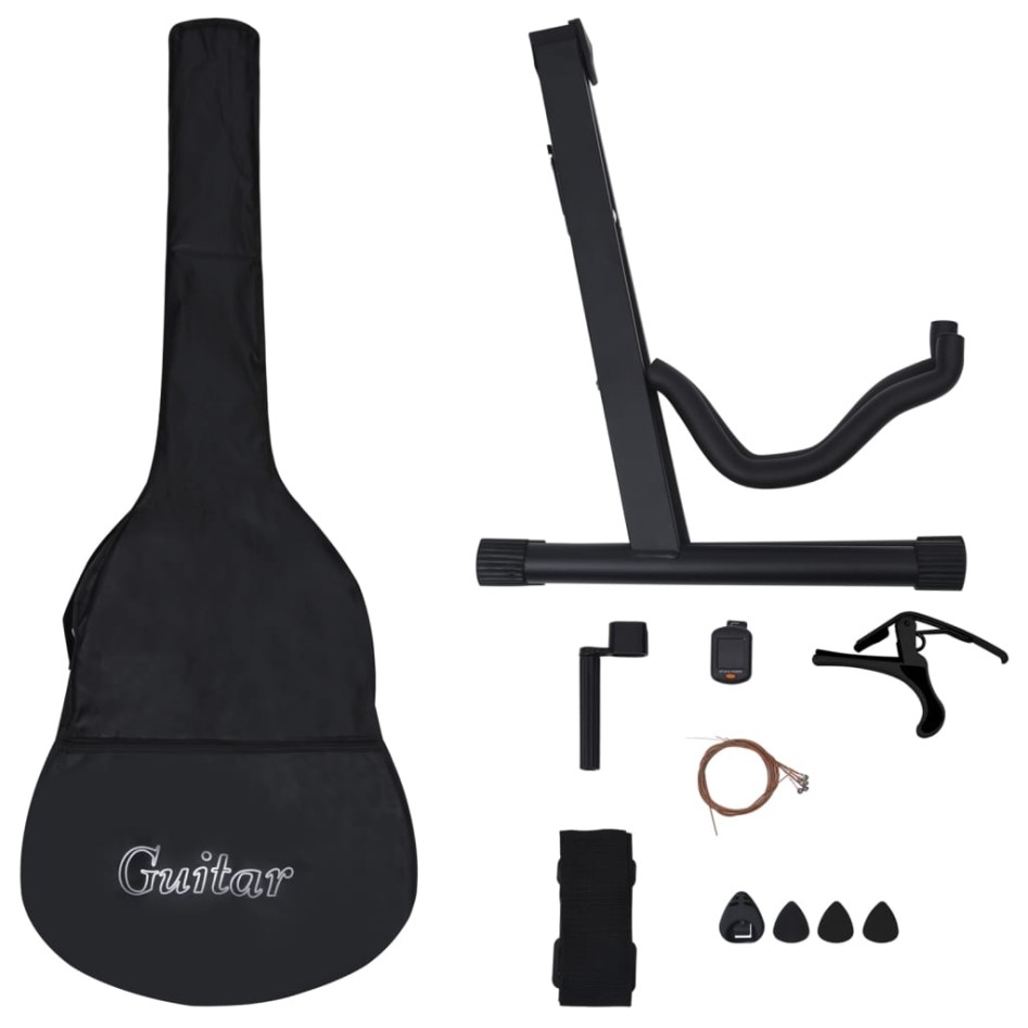 Set de guitarra acústica 12 piezas con cutaway 6 cuerdas