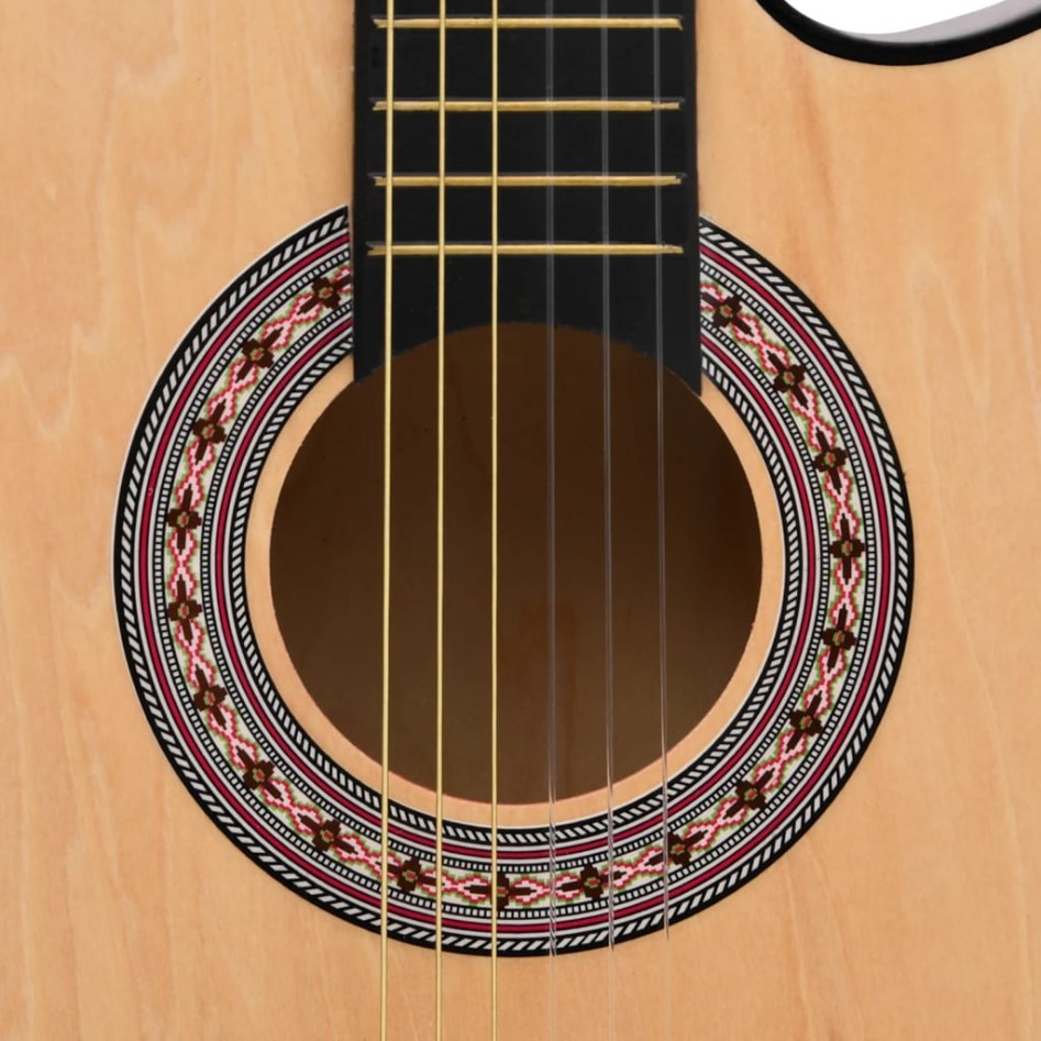 Set de guitarra acústica 12 piezas con cutaway 6 cuerdas