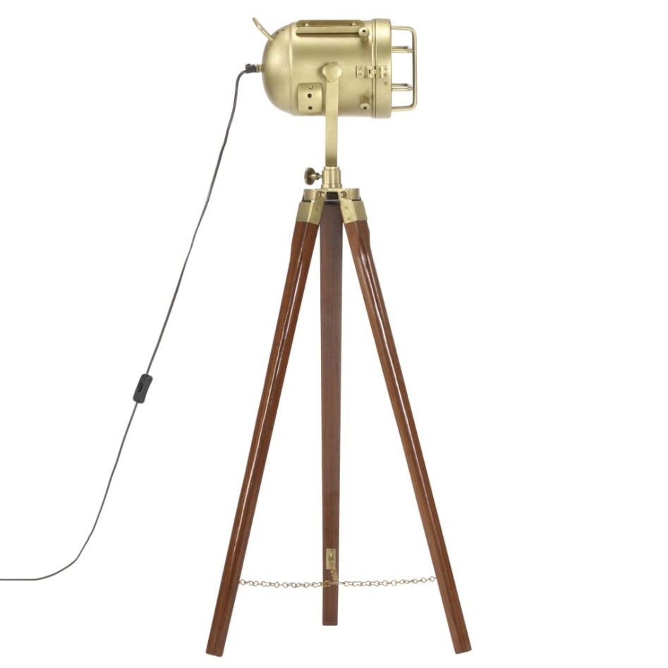 Lámpara de suelo con trípode madera maciza de mango 97