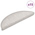 Alfombrillas autoadhesivas sisal 15 uds platina 56x17x3