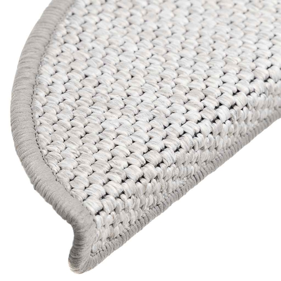 Alfombrillas autoadhesivas sisal 15 uds platina 56x17x3