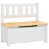 Banco de almacenaje para niños MDF blanco y beige 60x30x55