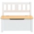 Banco de almacenaje para niños MDF blanco y beige 60x30x55