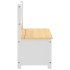 Banco de almacenaje para niños MDF blanco y beige 60x30x55