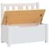Banco de almacenaje para niños MDF blanco y beige 60x30x55