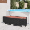 Escalón para bañera hidromasaje poli ratán 92x45x25 cm negro