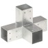 Conectores de postes en X 4 uds metal galvanizado 71x71