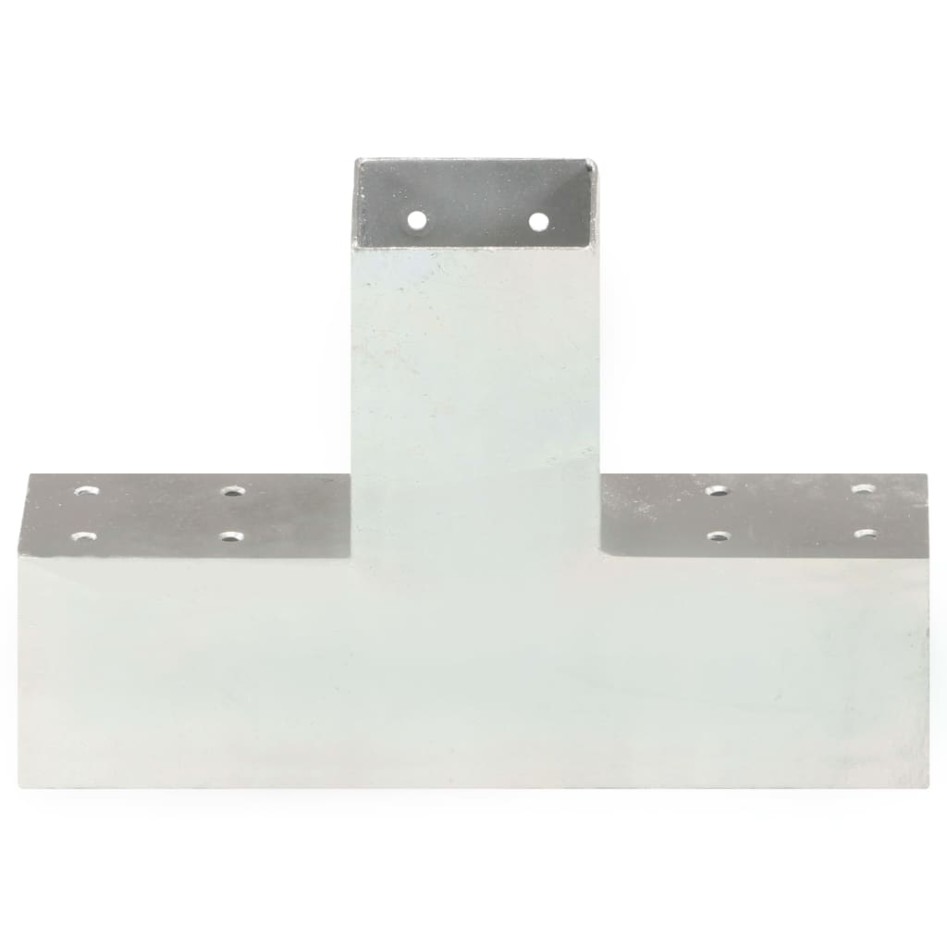 Conectores de postes en X 4 uds metal galvanizado 71x71