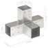 Conectores de postes en X 4 uds metal galvanizado 71x71
