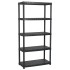 Estante de almacenaje 5 niveles negro plástico 85x40x185