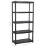 Estante de almacenaje 5 niveles negro plástico 85x40x185