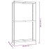 Estantería para neumáticos 2 niveles acero plata 110x40x180