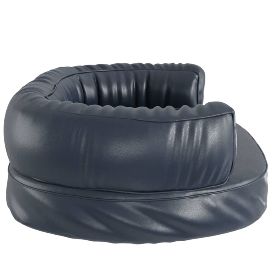 Cama para perros de espuma cuero sintético azul oscuro 75x53