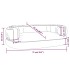 Cama para perros de espuma cuero sintético azul oscuro 75x53