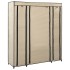 Armario con compartimentos y varillas tela crema 150x45x176