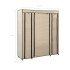 Armario con compartimentos y varillas tela crema 150x45x176