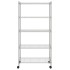 Estante almacenaje 5 niveles ruedas 75x35x155 cm cromado 250