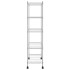 Estante almacenaje 5 niveles ruedas 75x35x155 cm cromado 250