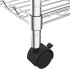Estante almacenaje 5 niveles ruedas 75x35x155 cm cromado 250