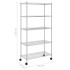 Estante almacenaje 5 niveles ruedas 75x35x155 cm cromado 250