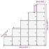 Estantería de cubos con 15 compartimentos y puertas PP