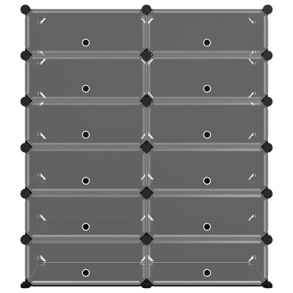 Zapatero PP negro 94,5x36,5x106