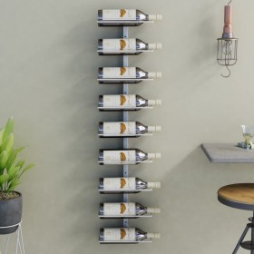 Botellero de pared para 9 botellas hierro